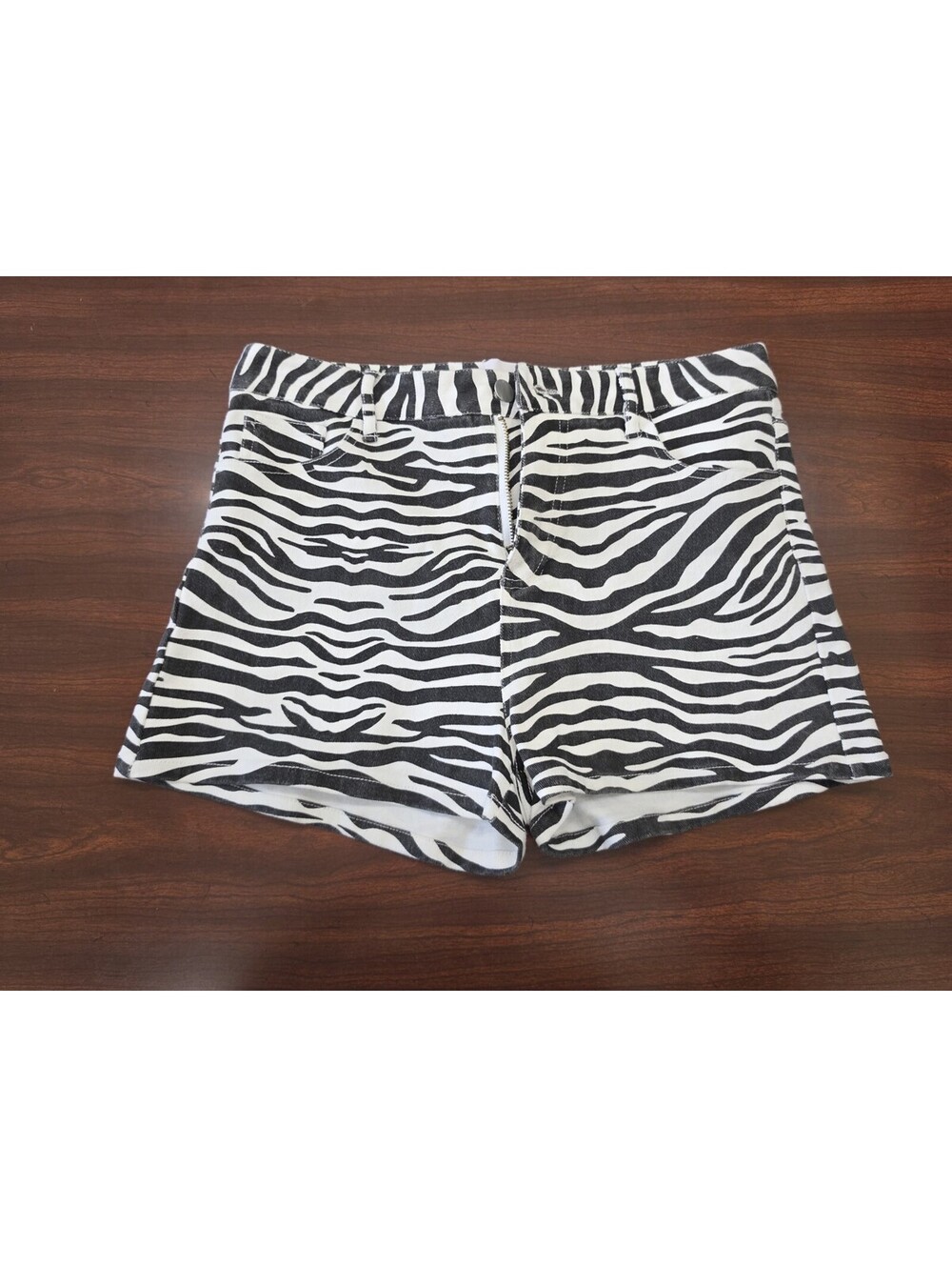Blush Zebra Print Black and White Women's Shorts